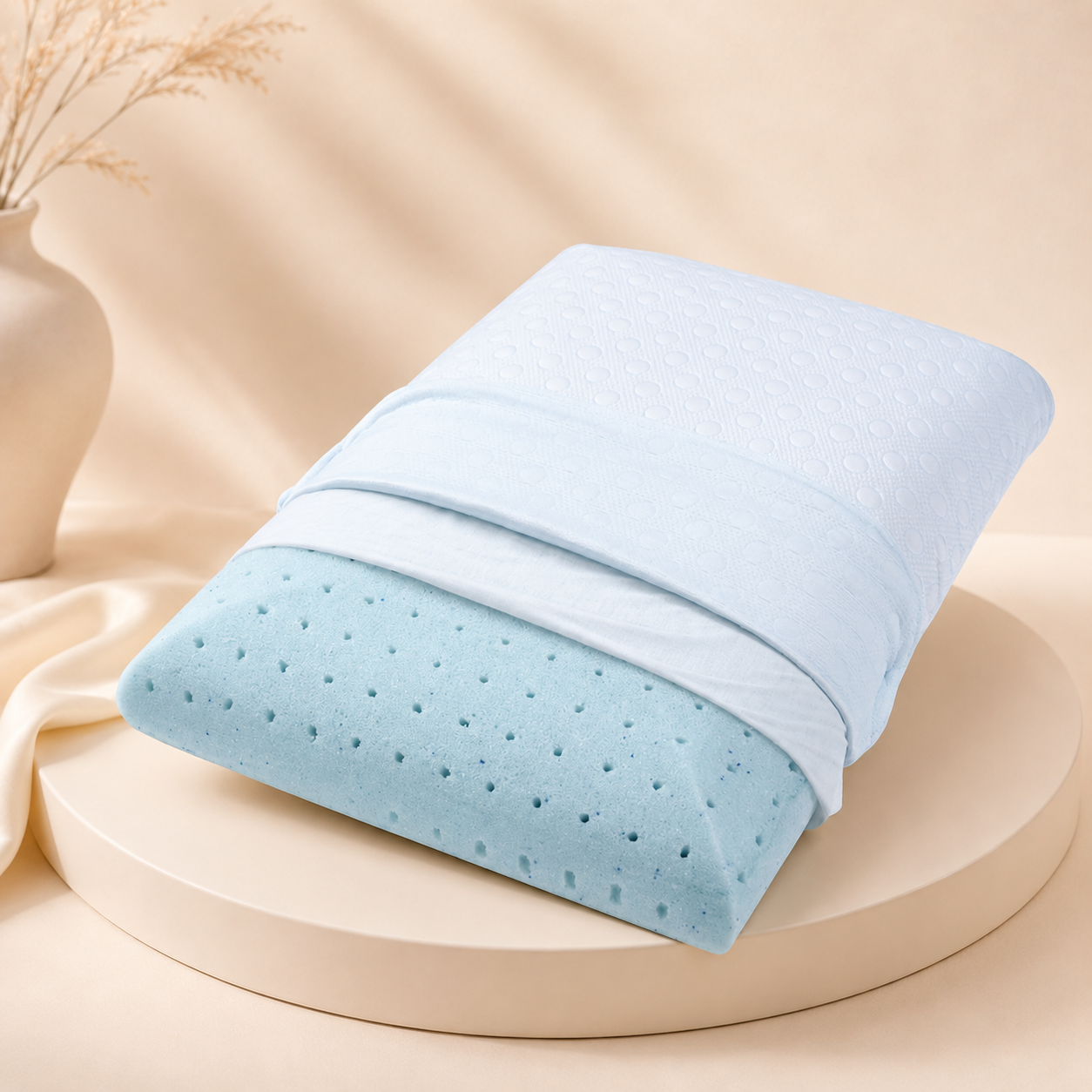 Cooling gel foam pillow